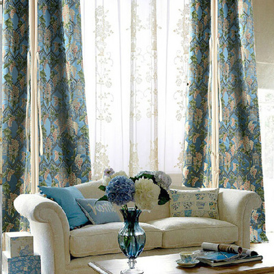 金蝉布艺窗帘鸟语花香