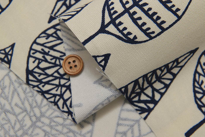 日本进口纯棉布料北欧风叶子服装包居家布艺手工DIY面料书衣现货